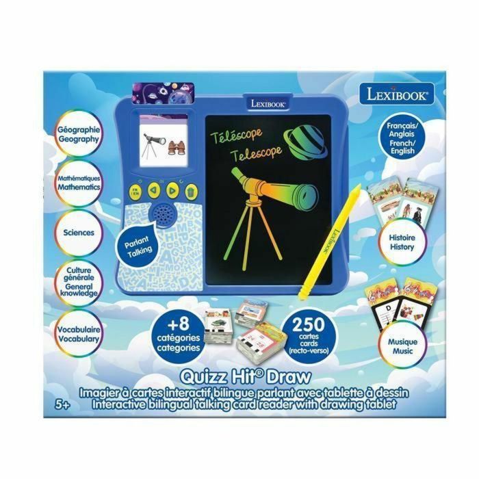 Lexibook AAAMF78148 - Libro Interactivo Bilingüe con 200 Tarjetas Educativas y Tableta de Dibujo - Aprendizaje Divertido 2