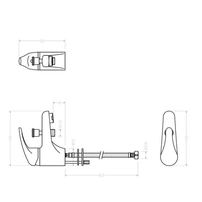 ROUSSEAU Grifo mezclador mecánico para bañera y ducha - Cromo - Monotrou NF 1 ROUSSEAU Grifo mezclador mecánico para bañera y ducha - Cromo - Monotrou NF 1