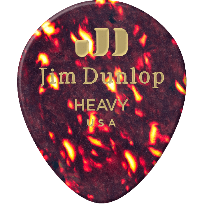 DUNLOP Pack 12 Púas Genuine Celluloid Teardrop Shell - Heavy 1 DUNLOP Pack 12 Púas Genuine Celluloid Teardrop Shell - Heavy 1