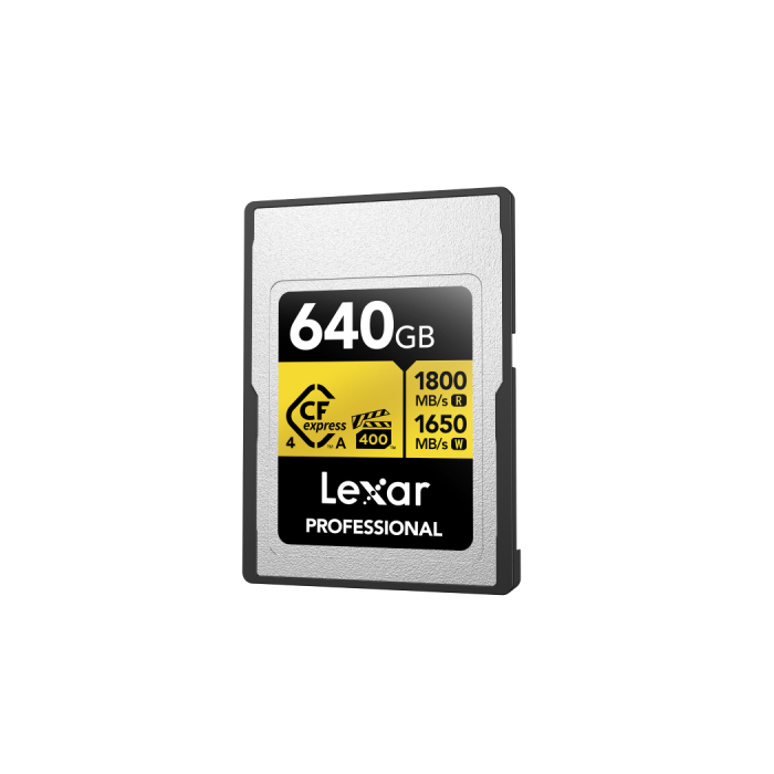 Lexar LCAGOLD640G-RNENG Memoria Flash CFexpress Tipo A 640 GB 1800 MB/s Lectura, 1650 MB/s Escritura Resistente 1 Lexar LCAGOLD640G-RNENG Memoria Flash CFexpress Tipo A 640 GB 1800 MB/s Lectura, 1650 MB/s Escritura Resistente 1