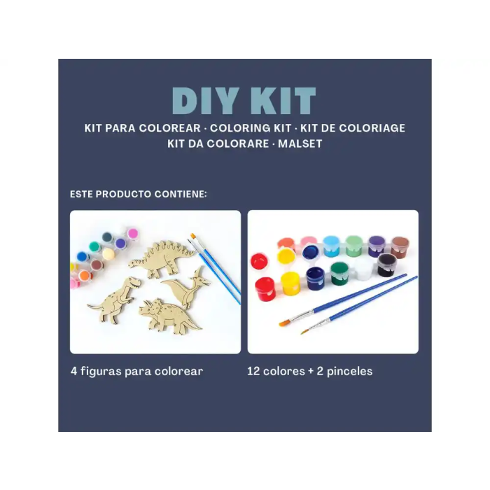 Wondee Kit para Colorear Figuras de Madera Sostenible con 12 Colores Vibrantes para Niños, Fomenta Creatividad y Motricidad 3