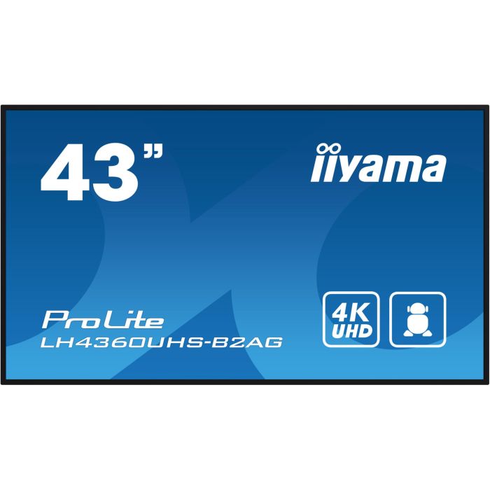 iiyama Pantalla Profesional 43" 4K UHD VA 500cd/m² con Android 11, iiSignage2, Operación 24/7, Paisaje/Retrato, HDMI, WiFi 1