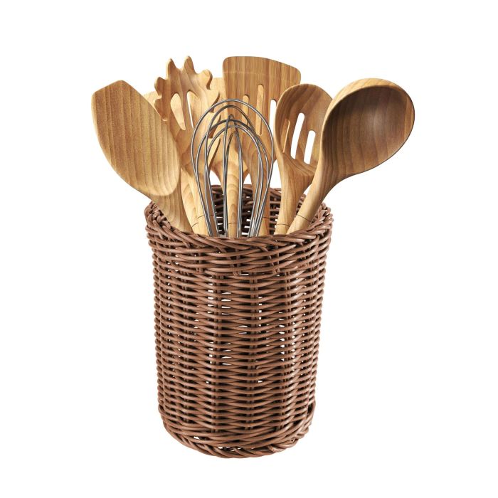 Inde Organizador Utensili. Pp Rattan Red. 14.9 cm Ancho x 19.3 cm Alto x 15 cm Largo 2 Inde Organizador Utensili. Pp Rattan Red. 14.9 cm Ancho x 19.3 cm Alto x 15 cm Largo 2