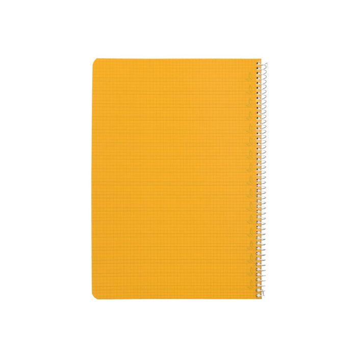 Cuaderno Espiral Liderpapel Din A4 Pautaguia Tapa Plastico80H 90 gr Cuadro Pautado 4 mm Con Margen Color Amarillo 5 unidades 2