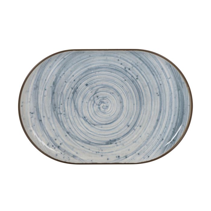 Fuente Ovalada Swirl Nordic Brillo 30x20x2.5 cm - Inde (12 Unidades) 1 Fuente Ovalada Swirl Nordic Brillo 30x20x2.5 cm - Inde (12 Unidades) 1