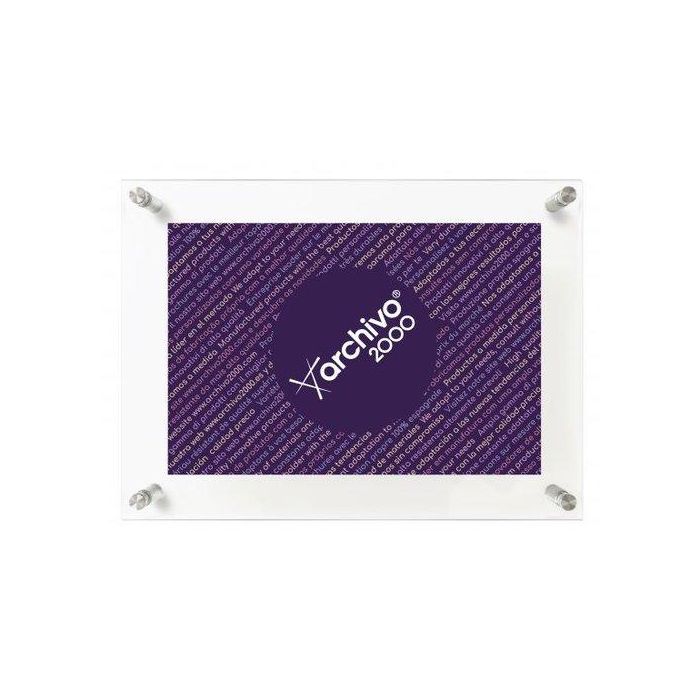 Archivo 2000 Expositor Mural Premium con Separadores A3 Vertical/Horizontal Acrílico Transparente 470x35x345 mm