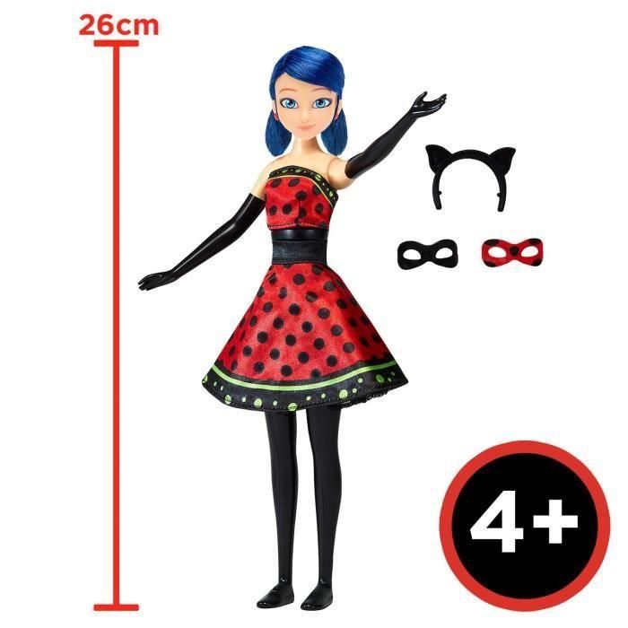 Muñeca Transformable Mariquita - BANDAI - Miraculous 26 cm - Cambio de ropa 3 Muñeca Transformable Mariquita - BANDAI - Miraculous 26 cm - Cambio de ropa 3