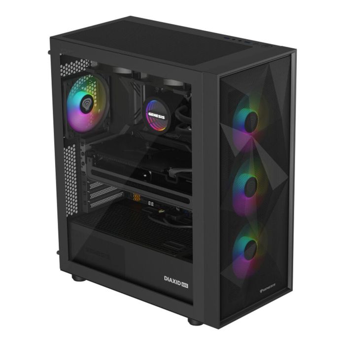 GENESIS NLG-2319 Kit de Refrigeración Líquida para Carcasa de Ordenador, 2 Ventiladores, Iluminación LED RGB Multicolor, Negro 3