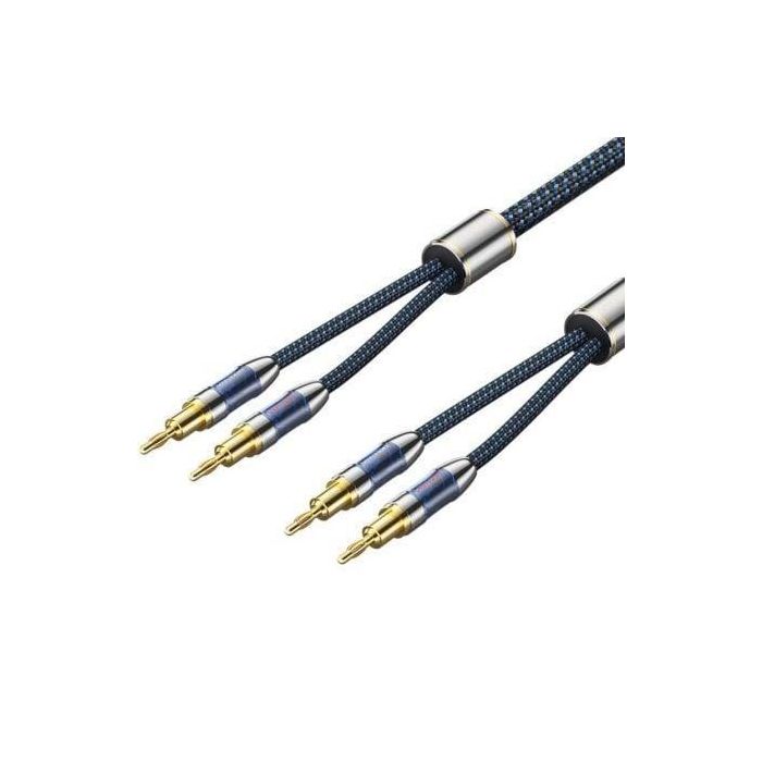 Vention BLBLI Cable Estéreo para Altavoz de Cobre OFC 12AWG con Conectores Banana de Tornillo Chapados en Oro 24K, 3m, Azul/Negro Vention BLBLI Cable Estéreo para Altavoz de Cobre OFC 12AWG con Conectores Banana de Tornillo Chapados en Oro 24K, 3m, Azul/Negro
