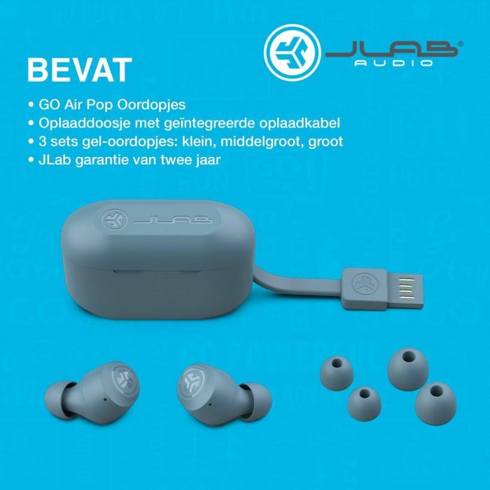 Auriculares con Micrófono JLab Go Air Pop Gris Pizarra 1 Auriculares con Micrófono JLab Go Air Pop Gris Pizarra 1