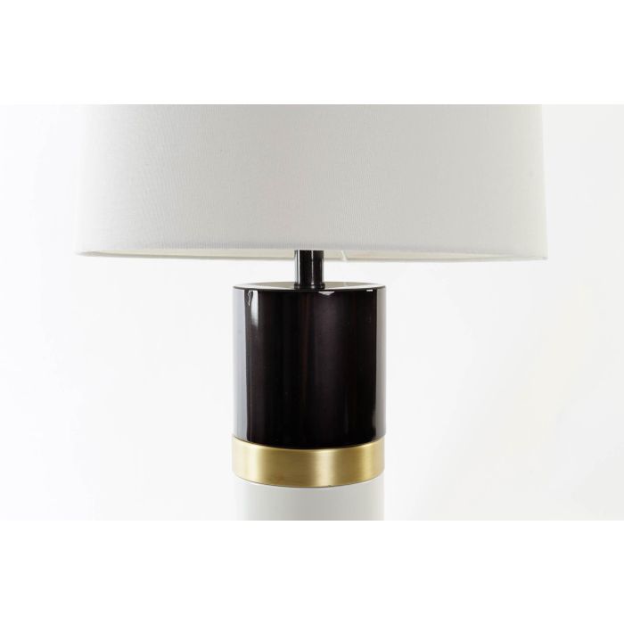 DKD Home Decor Lámpara Sobremesa Glam Blanco Negro 38 x 65 x 38 cm (2 Unidades) 3