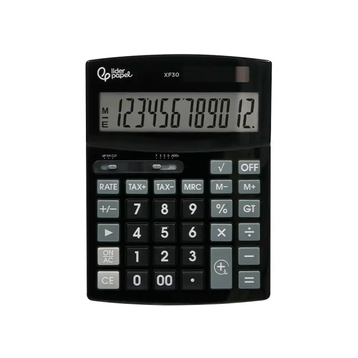 Liderpapel Calculadora Sobremesa XF30 12 Dígitos Solar y Pilas Color Negro 190x140x30 mm 2 Liderpapel Calculadora Sobremesa XF30 12 Dígitos Solar y Pilas Color Negro 190x140x30 mm 2