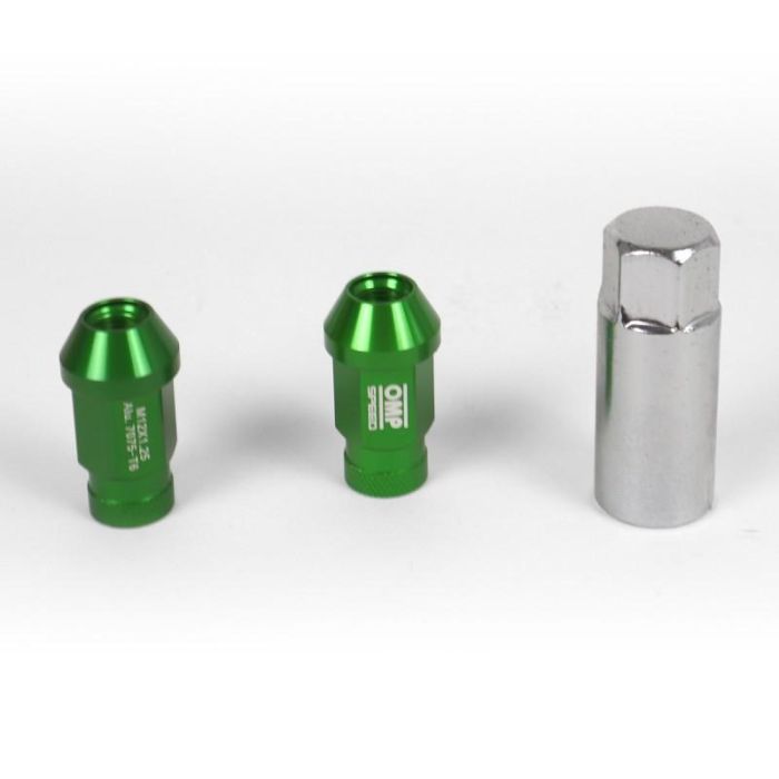 Omp Speed Juego De 20 Tuercas De Aluminio M14x1.25 Llave De 19 Largo 40 mm Color Verde De Aluminio 7075 OMPS09941408 3 Omp Speed Juego De 20 Tuercas De Aluminio M14x1.25 Llave De 19 Largo 40 mm Color Verde De Aluminio 7075 OMPS09941408 3