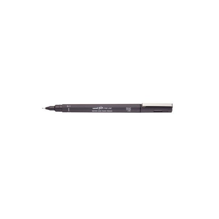 Rotulador Calibrado Uni-Ball Pin Manga 0,1 Mm Gris Oscuro 12 unidades