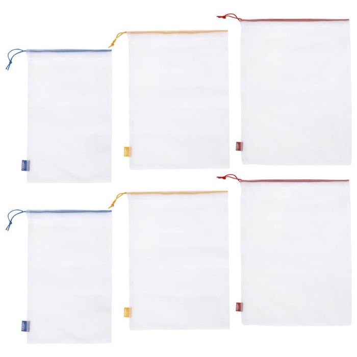 Cook Concept Juego De 6 Bolsas Reutilizables De Malla Para Conservar Y Transportar Alimentos 1