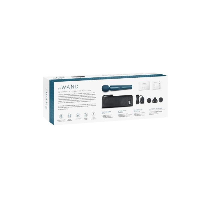 Varita Masajeadora Recargable Le Wand Pacific Blue Azul 3 Varita Masajeadora Recargable Le Wand Pacific Blue Azul 3