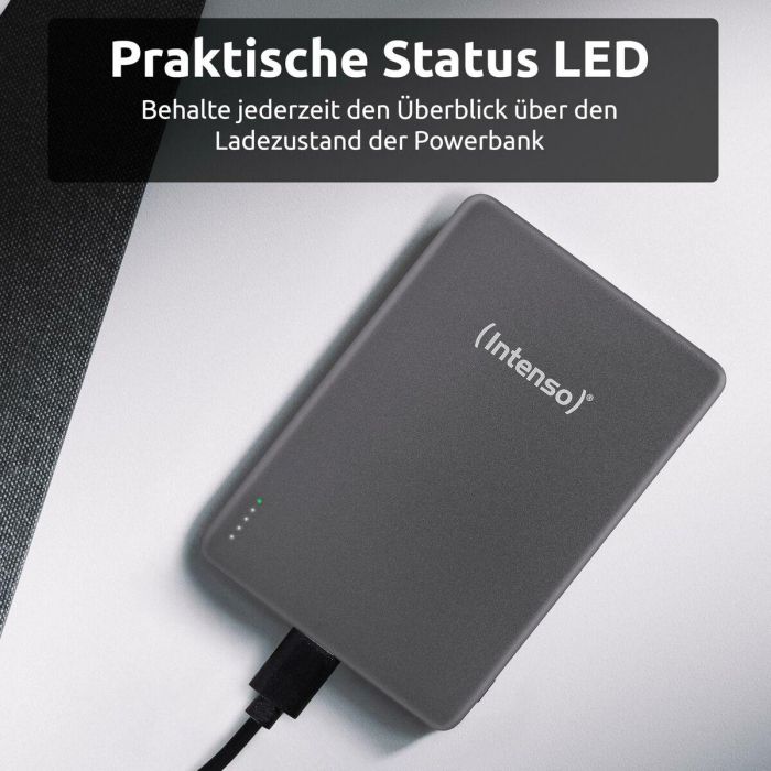 Intenso MW5000 Powerbank Magnético Gris 5000mAh MagSafe y USB-C 20W para iPhone y Dispositivos Compatibles 2