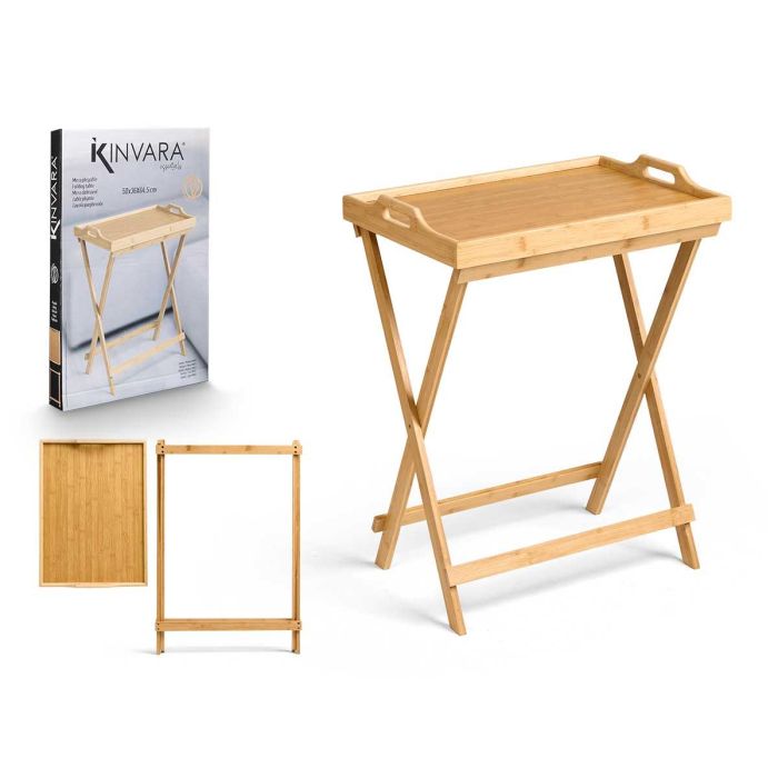 Kinvara Mesa Plegable de Bambú Natural 50x36x64,5 cm para Exterior o Interior (4 Unidades) 0 Kinvara Mesa Plegable de Bambú Natural 50x36x64,5 cm para Exterior o Interior (4 Unidades) 0