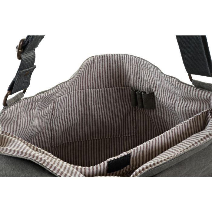 DKD Home Decor Bandolera Estilo Loft de Lienzo y Cuero Marrón Gris con Diseño Bicicleta, 48x37x10 cm 2 DKD Home Decor Bandolera Estilo Loft de Lienzo y Cuero Marrón Gris con Diseño Bicicleta, 48x37x10 cm 2