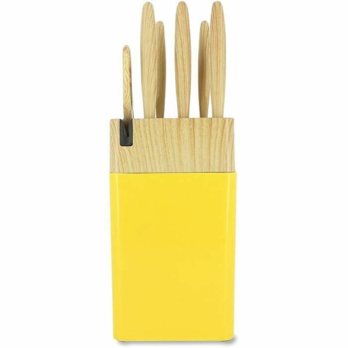 Bloque de cuchillos de 6 piezas - MENASTYL - 5041062 - Hoja de cerámica - Polipropileno - Azafrán 2 Bloque de cuchillos de 6 piezas - MENASTYL - 5041062 - Hoja de cerámica - Polipropileno - Azafrán 2