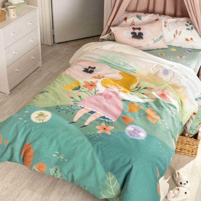 Juego de funda nórdica HappyFriday Mr Fox Dreaming Multicolor Cama de 105 2 Piezas 5