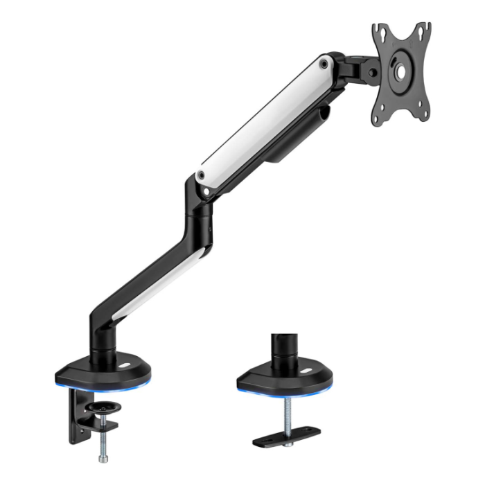 Soporte de Mesa Gaming con Contrapeso para Monitor Aisens DT32TSR-295/ Giratorio/ Inclinable/ hasta 9kg/ con Iluminación RGB Soporte de Mesa Gaming con Contrapeso para Monitor Aisens DT32TSR-295/ Giratorio/ Inclinable/ hasta 9kg/ con Iluminación RGB