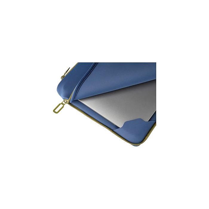 Tucano Funda Doppio Neopren con Compartimento para MacBook Pro 14" y Tableta, Azul, BFDOP1314-B, Hecha con Materiales Reciclados