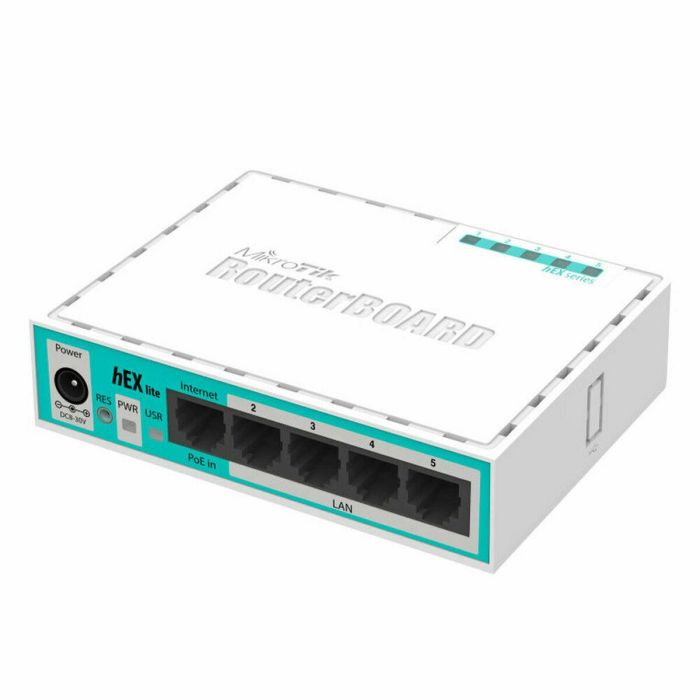 MikroTik 5 x Fast Ethernet, 6 - 30V, 64MB RAM, CPU 850MHz, 2W max, PoE in, White MikroTik 5 x Fast Ethernet, 6 - 30V, 64MB RAM, CPU 850MHz, 2W max, PoE in, White