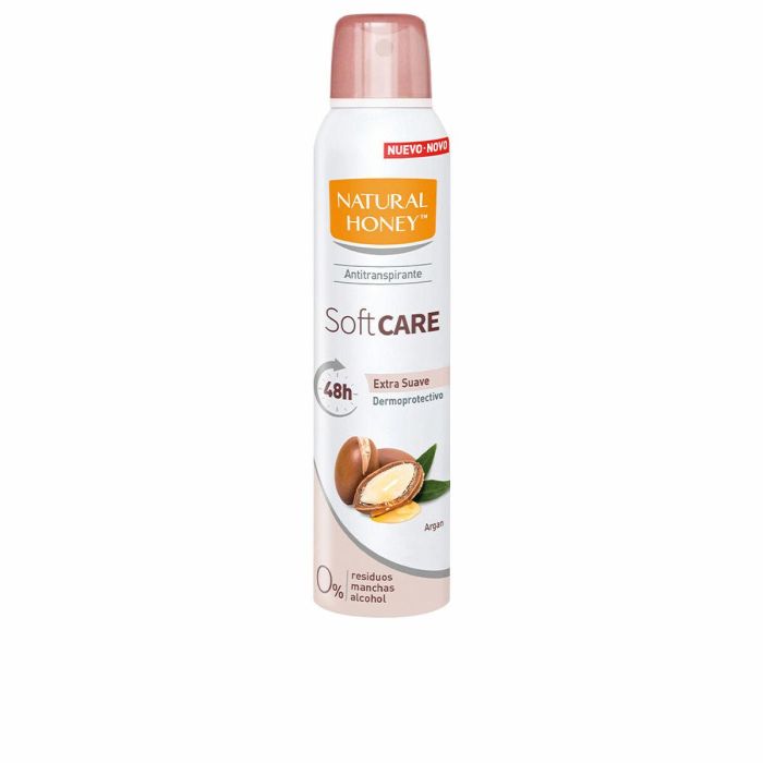 Natural Honey SOFT CARE Desodorante Vaporizador 200 ml con Fragancia de Argán