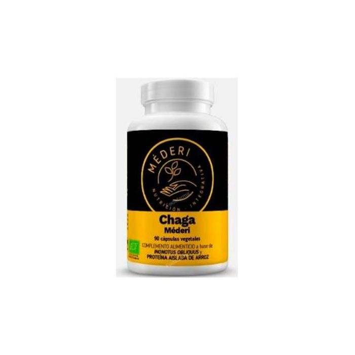 MEDERI NUTRICION INTEGRATIVA Chaga Eco Cápsulas Orgánicas 90 Unidades - Suplemento Inonotus obliquus y Proteína de Arroz