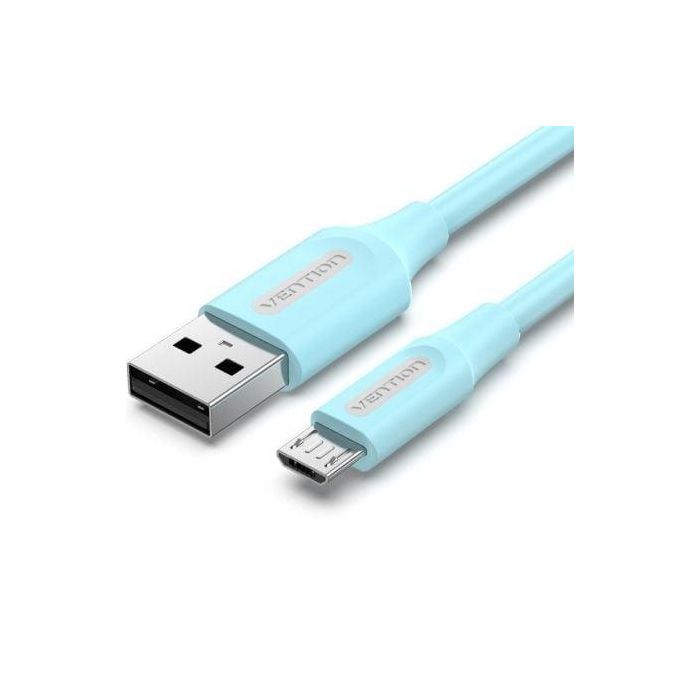 Cable USB 2.0 Vention COLSG/ USB Macho - MicroUSB Macho/ Hasta 60W/ 480Mbps/ 1.5m/ Azul