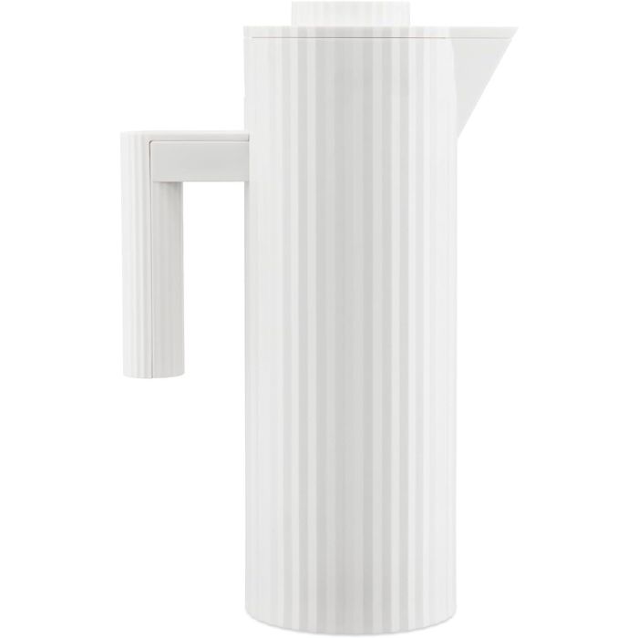 Alessi MDL12 W Jarra Termoaislante de Resina Blanco Plissé