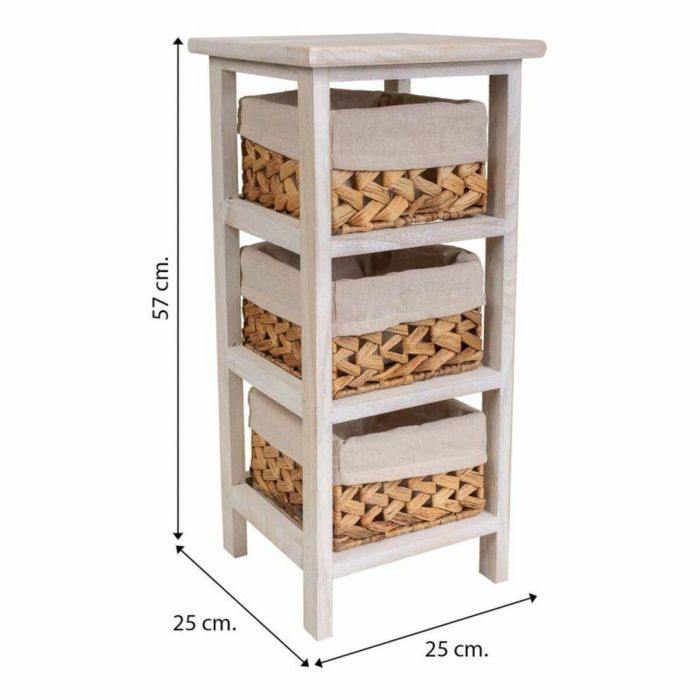 Mesita de Noche Alexandra House Living Blanco 25 x 57 x 25 cm 1 Mesita de Noche Alexandra House Living Blanco 25 x 57 x 25 cm 1