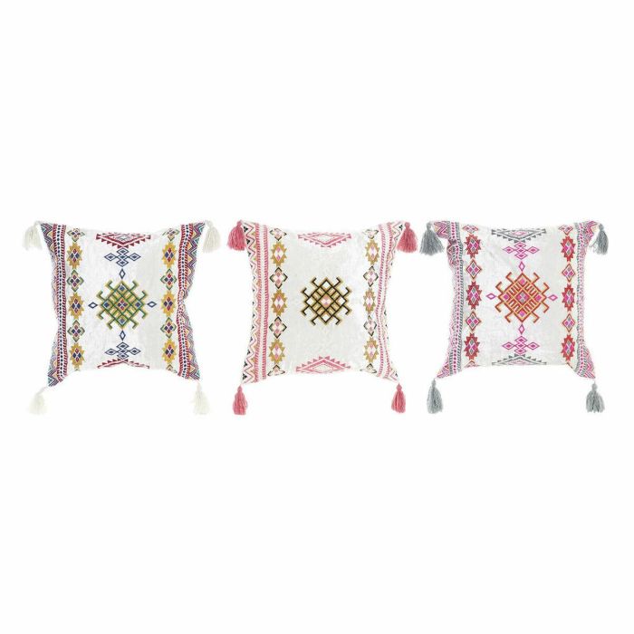 Cojin Arabe DKD Home Decor Multicolor 10 x 40 x 40 cm (3 Unidades) Cojin Arabe DKD Home Decor Multicolor 10 x 40 x 40 cm (3 Unidades)