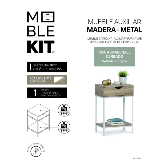 Mueble C/Cajon Madera-Metal Moblekit 3