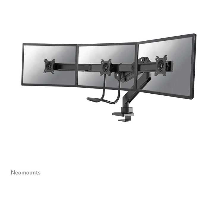 Neomounts NM-D775DX3BLACK Brazo para 3 Monitores de 17" a 27" con Resorte de Gas, Montaje de Escritorio, Negro 0