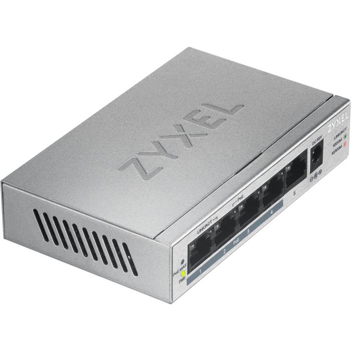 Zyxel GS1005HP-EU0101F Switch No Administrado 5 Puertos Gigabit Ethernet PoE Plata 2 Zyxel GS1005HP-EU0101F Switch No Administrado 5 Puertos Gigabit Ethernet PoE Plata 2