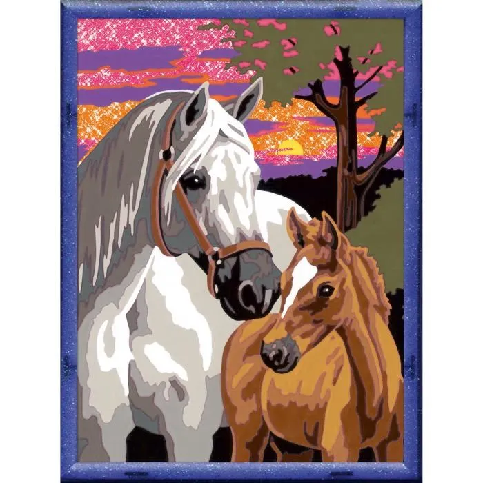 Ravensburger 25809 CreArt Kids Caballos al atardecer (18 x 24 cm) Kit de Pintura por Números, a partir de 9 años 2