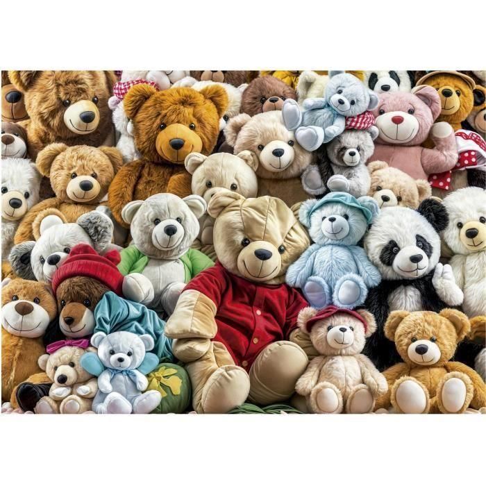 Educa Puzzle 500 piezas Ositos de Peluche para niños +11 años con cola Fix Puzzle, Cartón 1