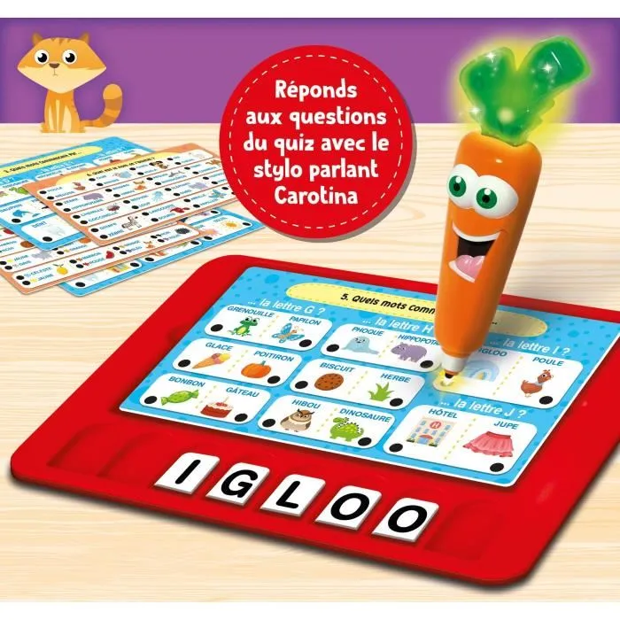 Lisciani Giochi LIS8008324104871 Tableta de Escritura Carotina Luminosa y Parlante para Enriquecer el Vocabulario 2