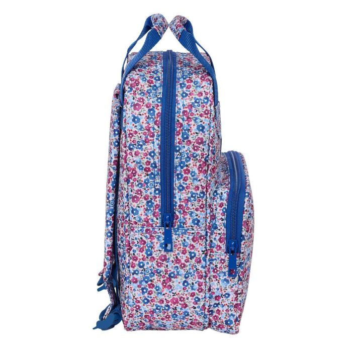 Mochila Escolar Nait Nait Flores coimbra azul Azul 20 x 28 x 8 cm 2
