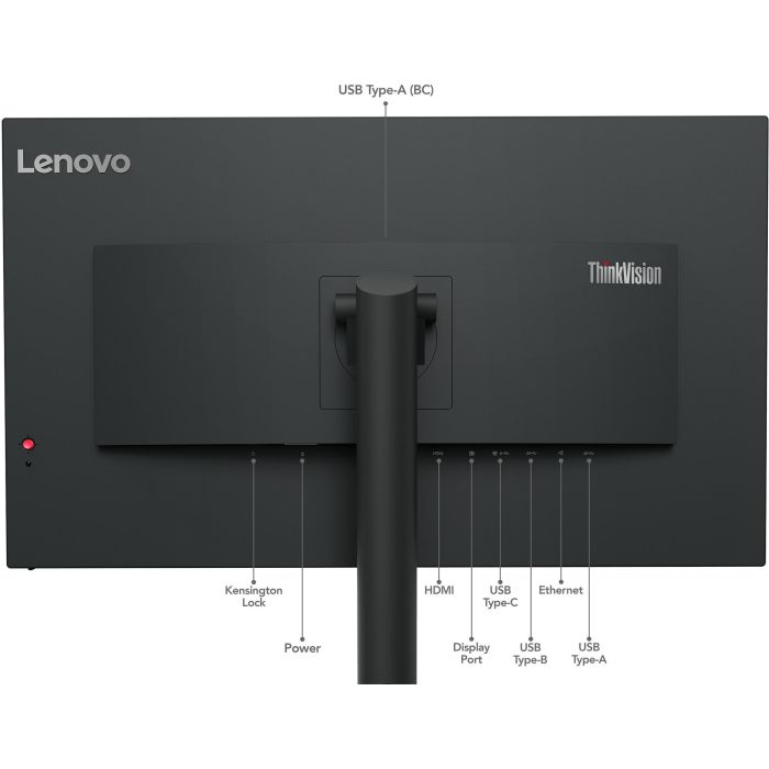 Lenovo ThinkVision T32p-30 Monitor 31.5" 4K UHD IPS (3840x2160) 4ms 60Hz HDMI DP USB-C Pivot Black 13