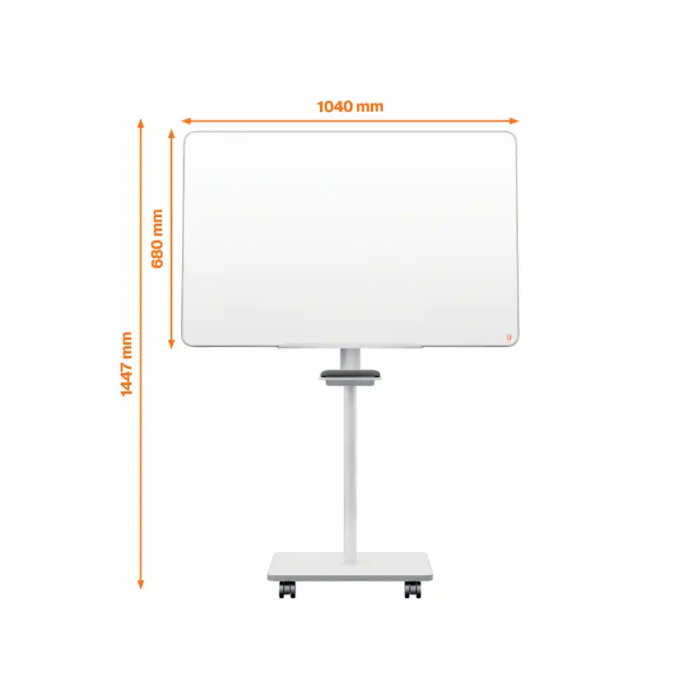 Nobo Pizarra de conferencia magnética doble cara con ruedas, blanca, 680x1040 mm 7