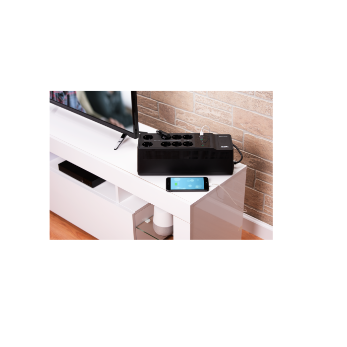APC Back-UPS 650VA 230V 1 USB charging port - (Offline-) USV sistema de alimentación ininterrumpida (UPS) En espera (Fuera de línea) o Standby (Offline) 0,65 kVA 400 W 8 salidas AC 2 APC Back-UPS 650VA 230V 1 USB charging port - (Offline-) USV sistema de alimentación ininterrumpida (UPS) En espera (Fuera de línea) o Standby (Offline) 0,65 kVA 400 W 8 salidas AC 2