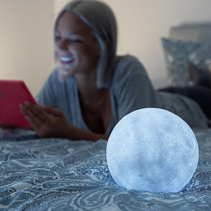 Lámpara LED Recargable Luna Moondy InnovaGoods 9 Lámpara LED Recargable Luna Moondy InnovaGoods 9