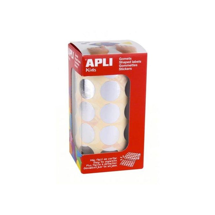 Gomets Apli Metalizados Rollo 59H Circulo Ø 20 Mm Plata 1.770 Uds. (11633)