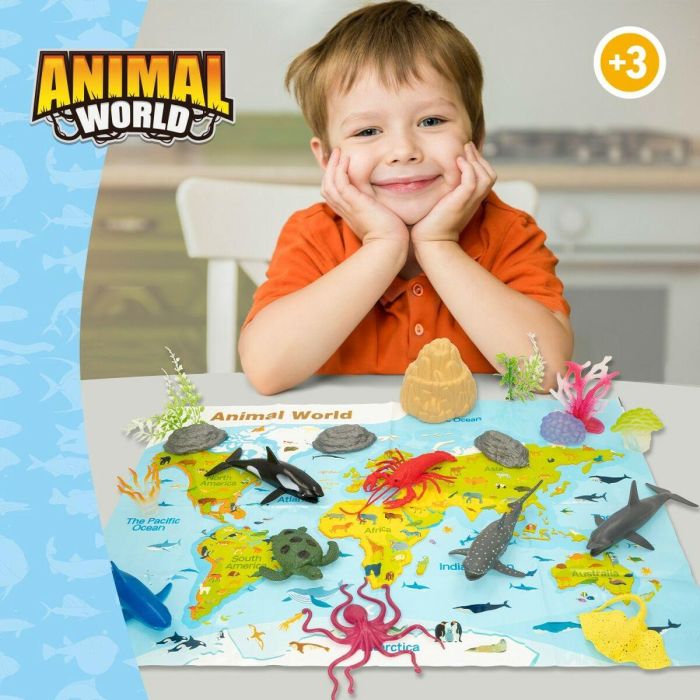 Set de Figuras de Animales Colorbaby 19 piezas Océano Plástico 14 x 6 x 7 cm (6 Unidades) 2 Set de Figuras de Animales Colorbaby 19 piezas Océano Plástico 14 x 6 x 7 cm (6 Unidades) 2