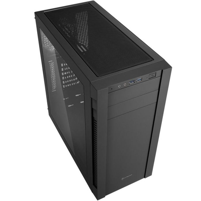 Sharkoon S25-W Semitorre ATX Midi Tower Negro para PC Gaming, Multimedia y Oficina con Filtros de Polvo y Gestión de Cableado 1