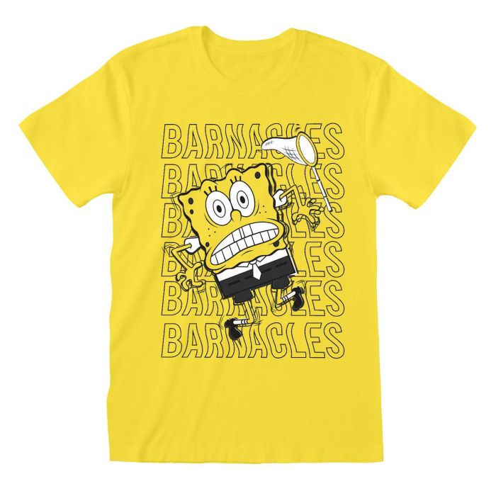 Camiseta de Manga Corta Unisex Spongebob Barnacles Amarillo 0 Camiseta de Manga Corta Unisex Spongebob Barnacles Amarillo 0