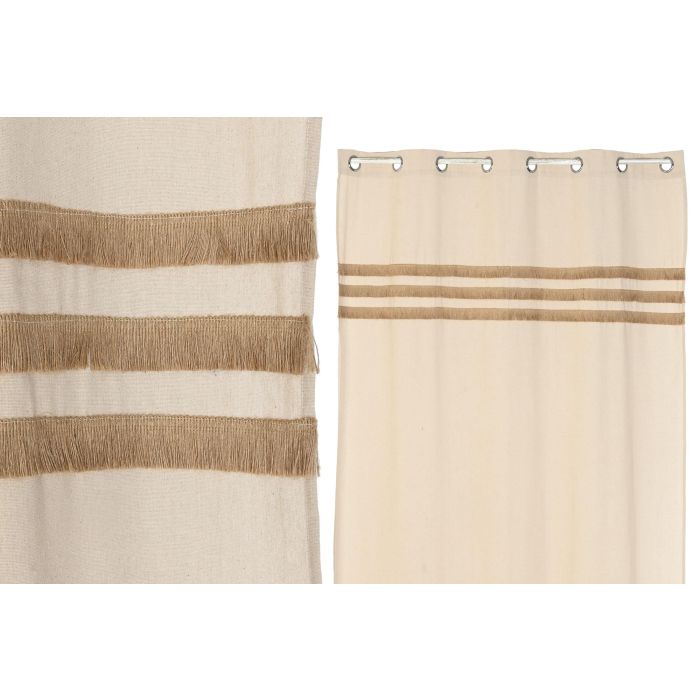 Cortina Cottage DKD Home Decor Natural 260 x 140 cm (2 Unidades) 0 Cortina Cottage DKD Home Decor Natural 260 x 140 cm (2 Unidades) 0